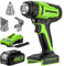 Greenworks Pistola ad aria calda a batteria da 24 V, batteria da 4,0 Ah e caricatore inclusi - Kit di attrezzi per aria calda max 538 °C, con 3 ugelli per casa, garage e esterni