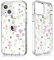 Losvick for iPhone 13 Case Flowers, Clear Floral Phone Case iPhone 14 Shockproof Protective Hard Back Cover Pattern Designed Anti-yellowing Ultra Slim Thin for iPhone 13/14-6.1 - (Wild Flower)