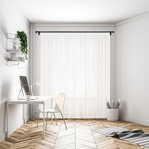 NATUR FUTURE Gardinen Vorhang Store Webstore halbtransparent mit Kräuselband und Bleibandabschluss Weiß in verschiedenen Größen (HxB 220x200 cm)