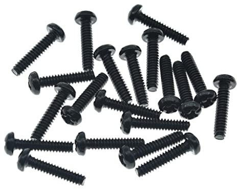 KAISH 20-Pack Stainless Steel American #6-32 3 Way/5 Way Selector Switch Mounting Screws for Stratocaster/Telecaster Black