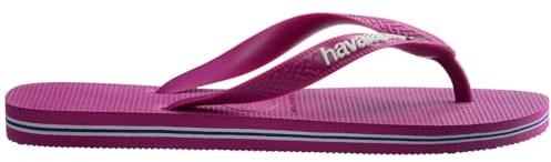 Havaianas Brasil Logo (Mini Me) Unisex Kids FlipFlop Rose Gum 2/2.5 UK