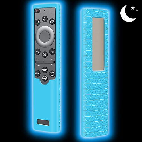 Custodia in Silicone per Samsung Telecomando Solare BN59-01385 BN59-01386 Series BN59-01391A Guscio Protettiva Cover Cassa Copertura per Samsung TVs 2022 Nuovo SolarCell Remote (Blu Fluorescente)