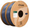 eSUN PLA+ Filament 1.75mm, 3D Drucker Filament PLA Plus, Maßgenauigkeit +/- 0.03mm, 1kg pro Spule, 2 Spulen 3D Druck Filament, Grau