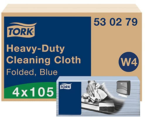 Tork Extra Starke Reinigungstücher Blau W4, stark und saugfähig, 5 × 105 Tücher, 530279