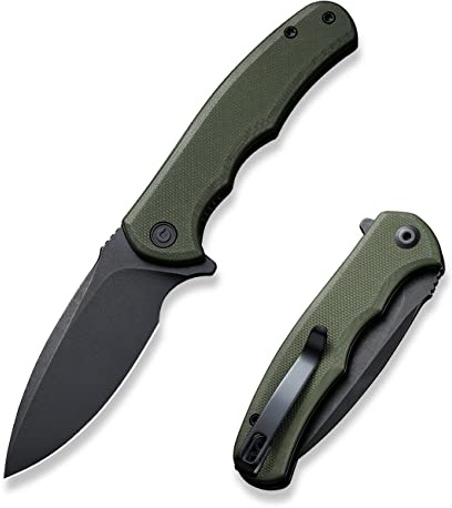 CIVIVI Mini Praxis Folding Pocket Knife, 2.98 D2 Steel Blade G10 Handle Small EDC Knife with Pocket Clip for Men Women, Sharp Camping Survival Hiking Knives C18026C-1