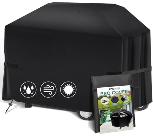 SPGOOD Funda Barbacoa Exterior Impermeable, Tela Oxford 420D, Cubierta para Barbacoa de Gas Funda Protectora Resistente al desgarro,Universal 170x61x117 cm