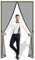 Magnet Fliegengitter Tür, 150x225cm Insektenschutz, Durable Fiberglass Mesh Curtain, Anti Riss verstärktes Oberteil, Klebemontage Ohne Bohren Magnetvorhang für Balkontür - Schwarz Z
