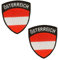 2 St. Österreich Flagge Schild Patch- Taktisch Österreicher Schild Emblem, Bestickter Aufnäher mit Verschluss, Militär Bänder für Rucksäcke Kleidung Taschen Uniform Weste Jersey Reisen