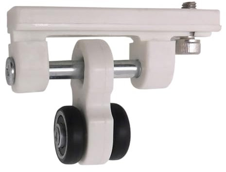 MICEL - 92583 - Polea corredera para pérgola, Con doble rodamiento, Extensión de 20 mm, Color blanco, 65 x 18,5 x 48 mm