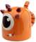 Caribou Living Upside Down Orange Cyclops Monster Ceramic Novelty Mug Cup 450ml for Hot Drinks Coffee Tea Hot Chocolate