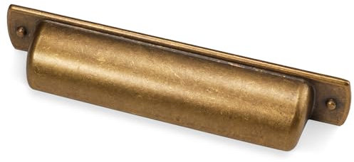 COTYKILEY 10 Pack 3.75 Inch(96mm) Antique Brass Kitchen Cabinet Pulls Vintage Drawer Pulls Aged Gold Bronze