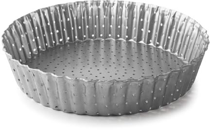Lacor - 68788 - Moldes Repostería, Molde Bizcocho, Molde Rizado Alto, Perforado, Acero al Carbono, Libre de PFOA, Antiadherente, Apto para Horno, Apto para Congelador, 24 cm