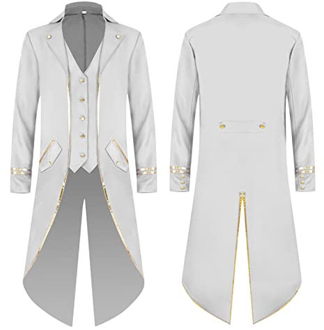 Karneval Kostüm Herren Frack Mantel Viktorianischen Gothic Frack Viking Gothic Gehrock Uniform Mittelalter Renaissance Steampunk Jacke Windbreaker Steampunk Graben Outwear