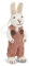 Gry & Sif Hasen, Filzhase 14 cm, Osterdekoration, Anhänger aus Filz, Osterdeko, Osterschmuck, Geburtstagsgeschenk, Gastgeschenk, mitbringsel, Fairtrade, Handmade (Hase rosa Latzhose)