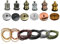 Vintage Light Fitting Ceiling Rose Fabric Cable Pendant Lamp Holder accessories (Satin Nickel, Grey+Satin Nickel)
