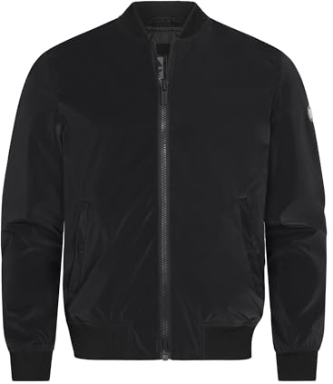 Indicode Herren INIgnam Jacke mit Stehkragen & Reißverschluss | Übergangsjacke für Männer Black, S