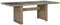 Rantry Casa Gartentisch, braun, 200 x 100 x 74 cm aus Glas und Polyrattan, Gartentisch, Terrassentisch, Esstisch, Küchentisch, Tisch braun und schwarz Dekor
