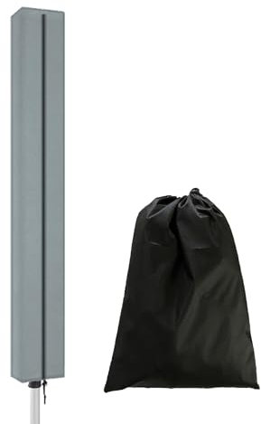 MIAOMI Wäschespinne Schutzhülle, Gewebe Wäschespinne Abdeckung UV Beständiges Schutzhülle Oxford Gewebe Schutzhülle für Wäschespinne Wasserdicht Winddicht Uv Beständige(Grey,200 * 30 * 30cm)