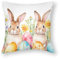 Zhimahou Kissenbezüge, 80 x 80 cm, niedliches Oster-Hase, Eier, Frühlingsblumen, Stuhlkissen, Sofakissen, Sitzkissenbezüge, Bett-Kissenbezüge