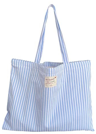 SSKHE Große Strandtasche mit Innentasche und Reißverschluss, Strandtasche Damen, Strand Tasche,Stofftasche,Tote Bag Damen, Taschen，50 x 40 cm