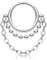 BodyBonita 16G Septum Piercing Klicker - 316L Edelstahl Nasenring für Frauen Männer Nasenpiercing Dangle Ohrringe Hoop Knorpel Conch Piercing Schmuck Tragus Daith Helix Silber 8 mm Chain Clicker
