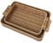 Bandeja para Servir de ratán Rectangular - Bandeja para Servir Tejida, Bandeja Tejida Rectangular | Bandeja de ratán Multiusos, Bandeja de Mimbre con asa para exhibir Decoraciones del hogar, Frutas y