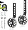 2 Stücke Stützräder Kinderfahrrad, Universal Hilfsräder,Fahrrad Stützräder Kinderfahrrad, Stützräder mit Leuchtenden Universal Stützräder 12 Zoll für 12 14 16 18 20 Zoll Single Speed Bike (Schwarz)