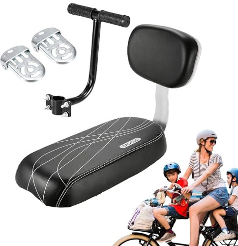 Anloximt Fahrradsitz hinten,Kinderfahrradsitz hinten - -Fahrrad-Rücksitzkissen Armlehne Fußstütze für die Kindersicherheit von Kindern