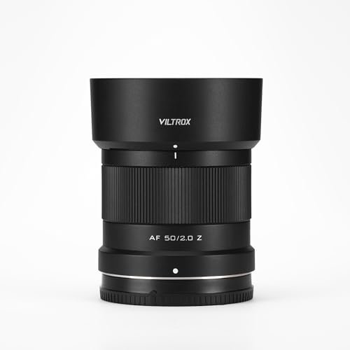 VILTROX Objectif 50 mm f/2.0 AF Full Frame Z-Mount, 50 mm F2.0 Auto Focus Objectif Grande Ouverture Compatible avec les appareils photo Nikon Z Mount Z5 Z50 Z6 Z6II Z7 Z7II ZFC Z30 Z9 Z8 Z6III ZF