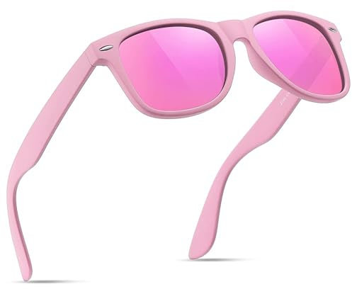 Glapeame Polarisiert-Sonnenbrille-Herren-Damen-Sonnenbrillen-Sunglasses-Men-Woman-Sonnenbrille Schwarz-UV400-Unisex-Retro-Vintage-Klassische-Polarisierte-Brille-Sportbrille,Pink-Pink