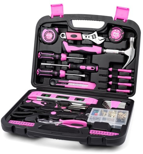 DOWELL Kit di attrezzi per la riparazione domestica, 145 pezzi, con cassetta degli attrezzi, set completo di attrezzi manuali per la casa, tra cui martello, pinza, cacciavite e nastro di misurazione