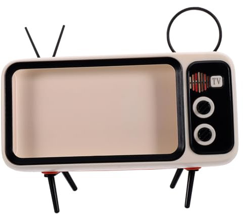 LRXIYODE Retro-tv-handyhalter Als Smartphone-ständer Desktop-telefonhalterung Mit Lautsprecher Handy-bildschirmständer Orange