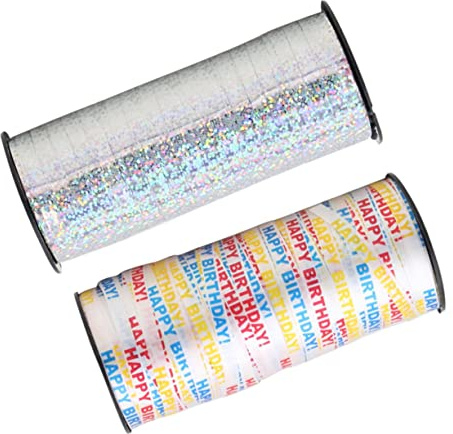 WRITWAA 2rouleaux Rubans Pour Ballons Rubans Cadeau De Ficelle Pour Fêtes De Mariage Mètres Blanc Et Lot
