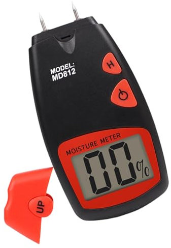 Sondas dobles medidor de humedad para higrómetro con pantalla LCD precisión fácil de usar fabricación muebles trabajo forestal dispositivo medición humedad