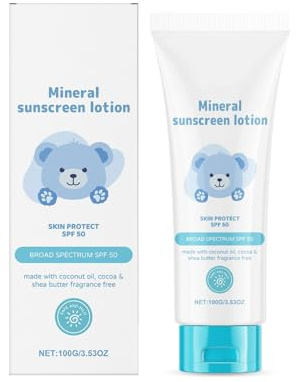 Feuchtigkeitsspendende Sonnencreme Lotion, Mineral - auf Basis von Babys, Kontrolle von Öl, Kinder & Familie Balsam, Schwimmen wasserbeständig, sicher & empfindlich - Hautfreundlicher Schutz