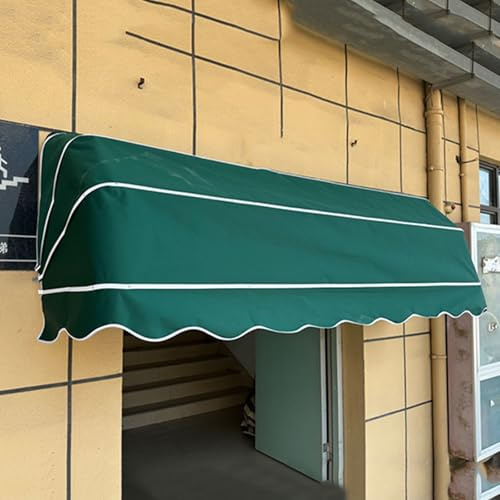 Einziehbare Markise mit Rahmenbezug, Stoff und Montagezubehör, vielseitig einsetzbar für den Innen- und Außenbereich, Grün, 100 cm, perfekt für Wohn- und Gewerbeflächen