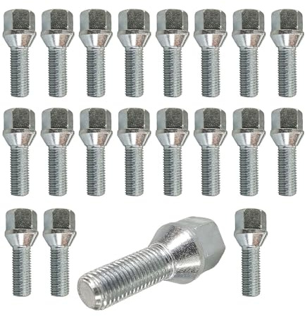 TRACER 20x Radschrauben M12x1,5 Kegelbund 60° 28mm | Schlüsselweite 17mm kompatibel mit Nissan Aprio NP200 U90 Juke II Micra V NV250 Small