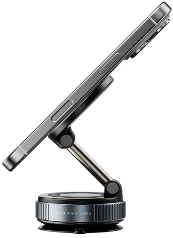 Bellantia Soporte Móvil Coche con Ventosa Fuerte - Brazo Ajustable y Rotación 360°- para Salpicadero y Parabrisas - Compatible con iPhone y Android 4,7– 6,9 - Uso en Vehículo, Oficina y Casa