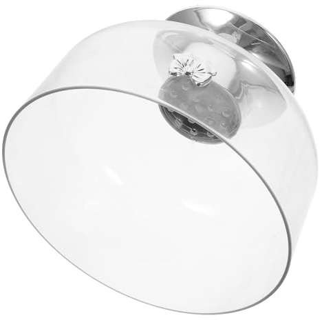 SOLUSTRE Bol à Trifle sur Pied Transparent 20 CM Stable pour Présentation de Salades et Fruits Cuisine