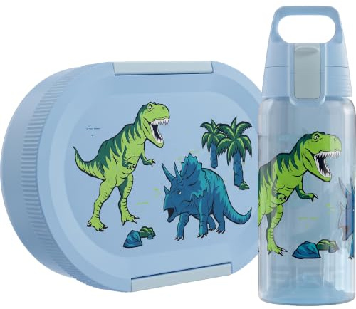Sigg - Lumo Kinder Lunchbox Set 2 - Brotdose Kinder mit Fächern - Mikrowellen- & Spülmaschinengeeignet - BPA-frei - Leicht - Für Schule, Kita & Freizeit - 800ML