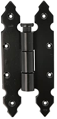 Amig - Bisagra - Tipo Libro y Extraíble - 200 x 90 x 4 mm - Con Remate - Estilo Clásico y Sencillo - Desmontable sin Desatornillar en Contraventanas - Acero Negro