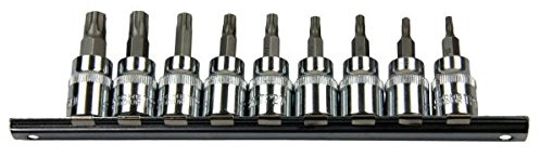 Bergen 9PC 3/8 DR Torx Plus Bit Sockets On Rail 1293