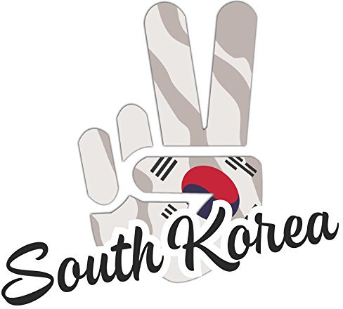 INDIGOS UG - Aufkleber - Autoaufkleber - Sticker - South Korea - Victory - Sieg - Heckscheibe, Kofferraum - 10x8cm
