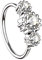 Piersando Universal Piercing Ring für Septum Tragus Helix Ohr Nase Lippe Brust Intim mit 3 Strass Kristallen Silber Clear