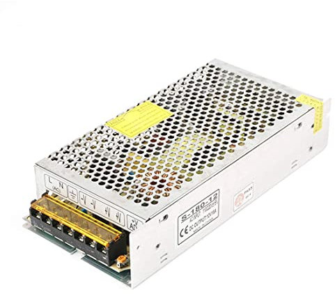 12V 15A 180W Netzteil Trafo, Transformator Adapter Netzteil Schaltnetzteil Stromversorgung für Led Streifen Leuchten,Überwachungskameras,3D Drucker,Projekt Sicherheit Computersystem