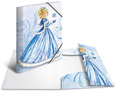 HERMA 19438 Sammelmappe A4 Kids Prinzessin Eliza, Kinder Eckspanner-Mappe aus Kunststoff mit Innendruck & Gummizug, stabile Einschlagmappe aus Plastik für Jungen & Mädchen