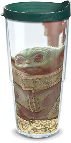 Tervis Star Wars - The Mandalorian Child Made in USA Double Walled Insulated Tumbler Travel Cup Keeps Drinks Cold & Hot, 24oz, Classic