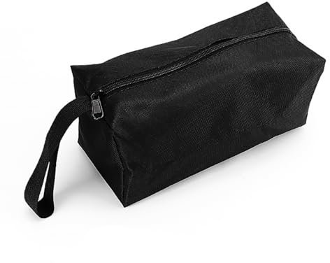 POWER TOOL Bolsa para Herramientas Pequeña de Tela Oxford Con Cremallera para Destornillador, Llave, Alicates y Otras (Negro), S, Clásico