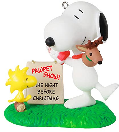 Hallmark Keepsake Weihnachtsdekoration 2021, The Peanuts Gang Snoopy's Pawpet Show