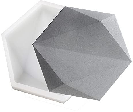 NICOLE - Molde hexagonal de silicona para pared de hormigón, molde de cemento para el hogar, herramienta decorativa